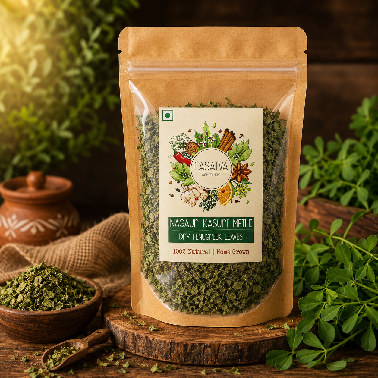 Nagaur Kasuri Methi | Dry Fenugreek Leaves | 50 grams