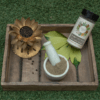 A tray featuring a mortar and a bottle of Malabar Kaali Mirch powder, representing the art of spice grinding in cooking.