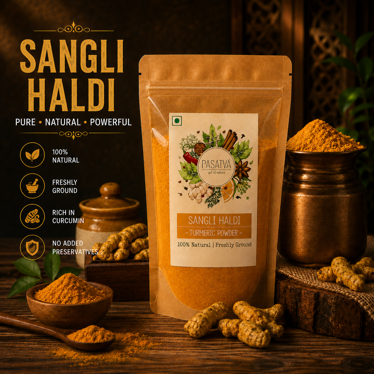 Sangli Haldi | Turmeric Powder | 250 grams