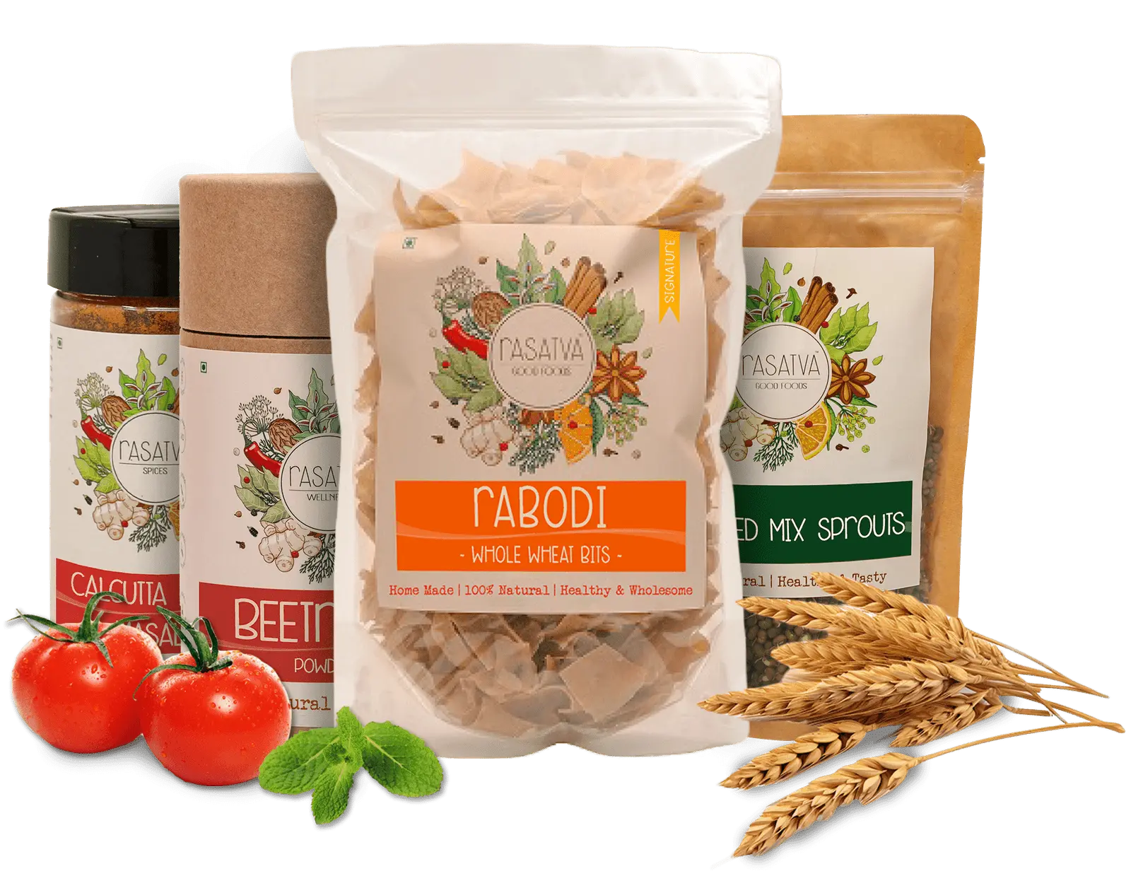 Eye-catching packaging of pure Indian spices, promoting healthy, flavorful cooking