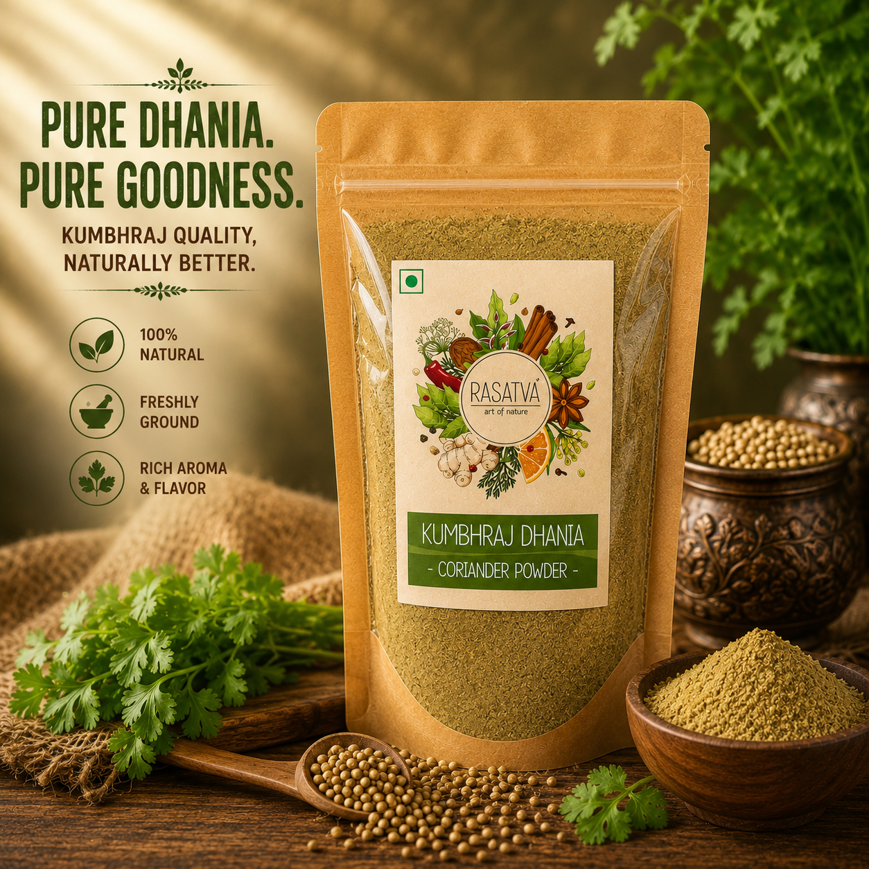 Kumbhraj Dhania | Coriander Powder | 250 grams