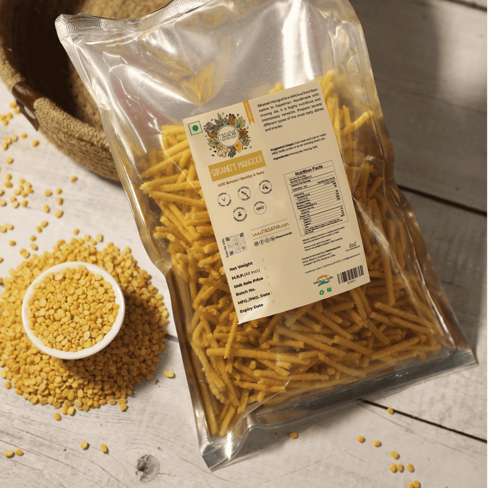 A collection of healthy, natural Indian spices, emphasizing the goodness of Bikaneri mangodi