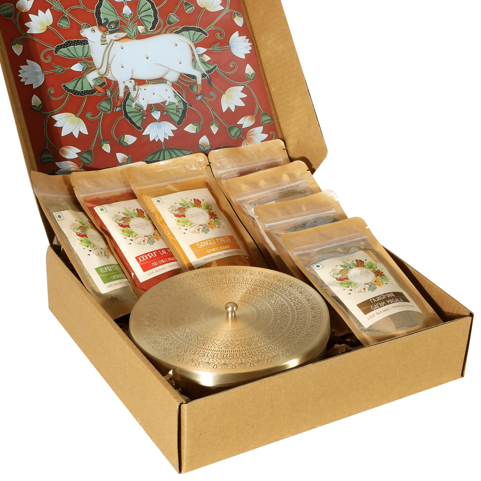 Masala Rangoli | Brass Masaladaani & Spices - Image 3